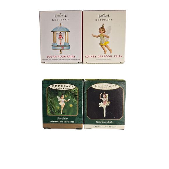 Set of 4 Hallmark Mini Fairy Keepsake Ornaments List in Description - Picture 1 of 7